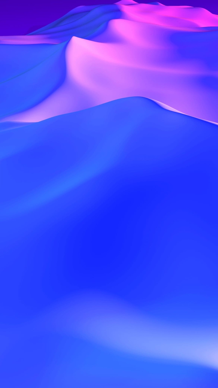 紫・ピンクのグラデーションの山の750 x 1334 / スマホ壁紙