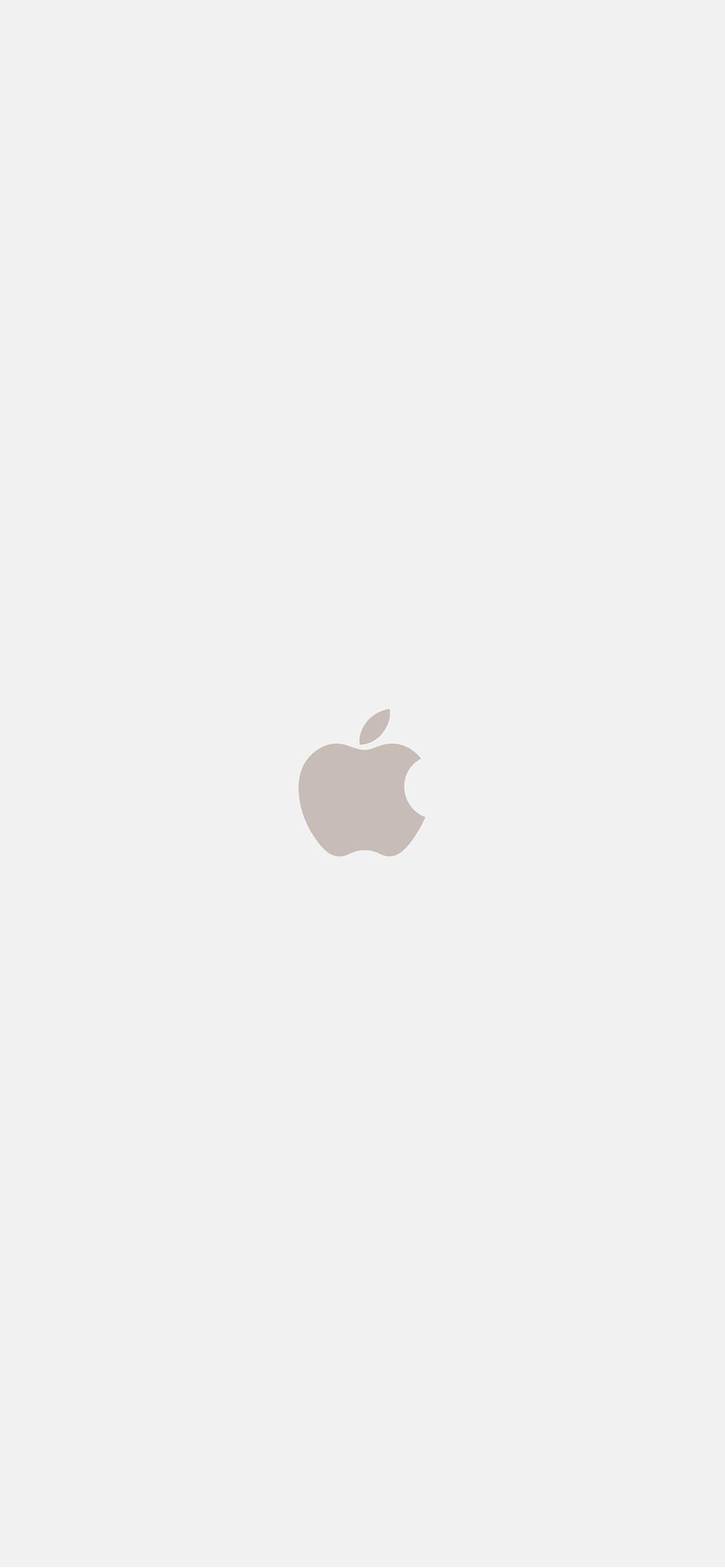 ミニマル 白いアップルのロゴの1170 x 2532 / スマホ壁紙