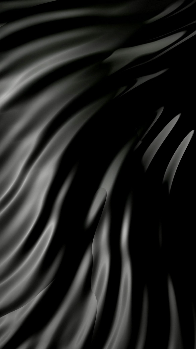 黒い皺のある布の750 x 1334 / スマホ壁紙