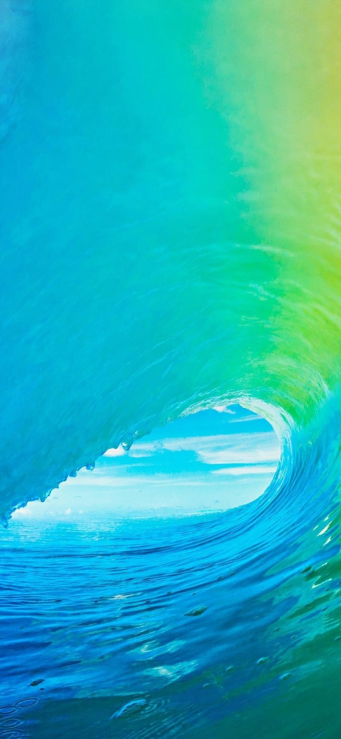 エメラルドの波の1170 x 2532 / スマホ壁紙