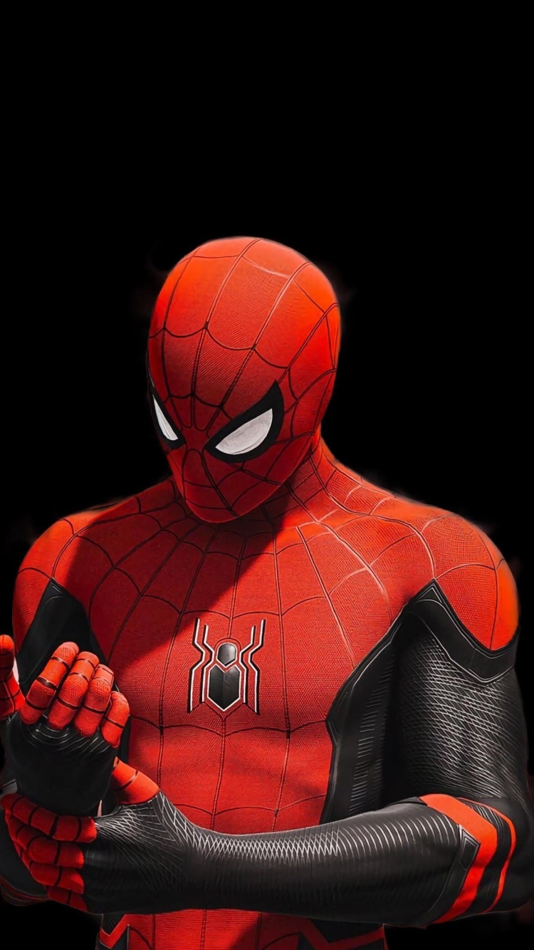 手を触るスパイダーマンの750 x 1334 / スマホ壁紙
