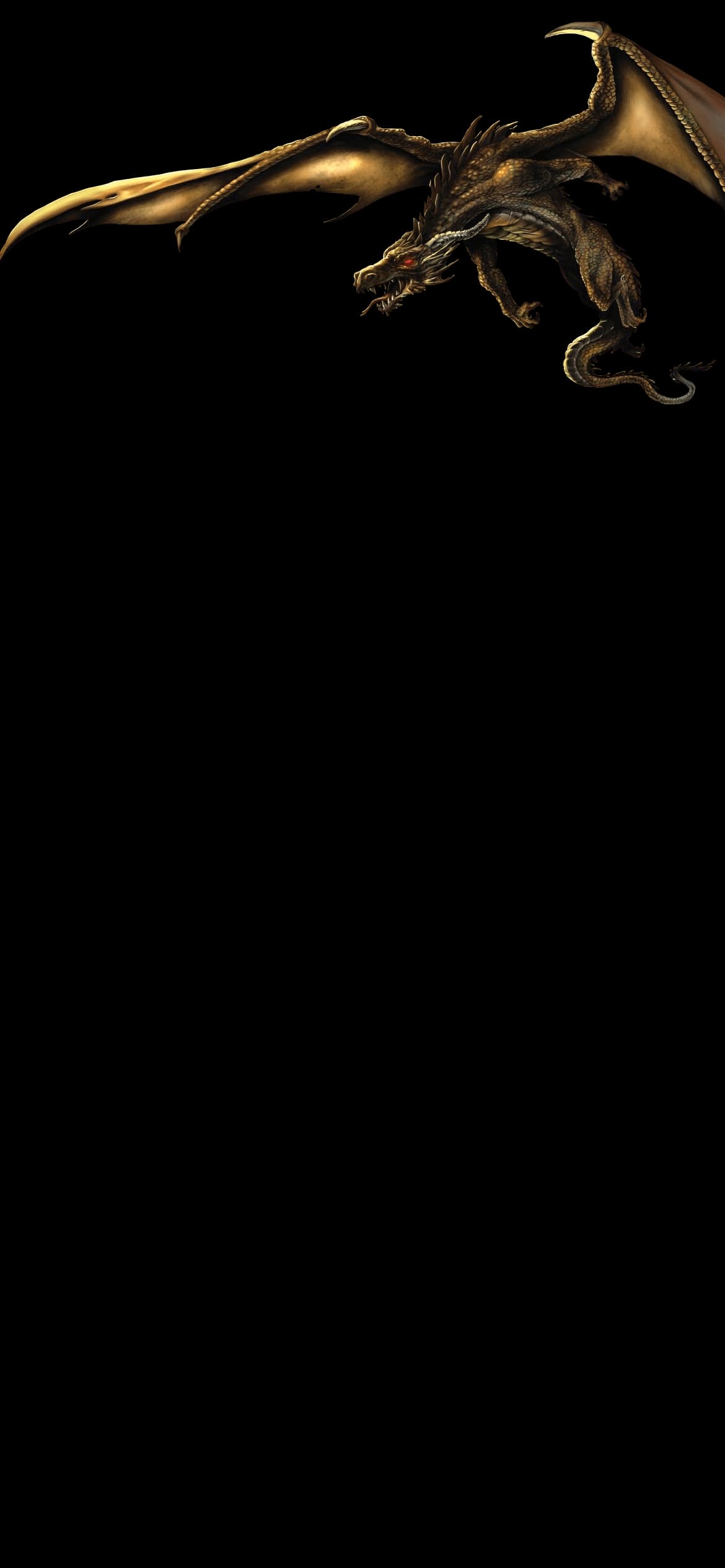 飛翔するワイバーンの1170 x 2532 / スマホ壁紙