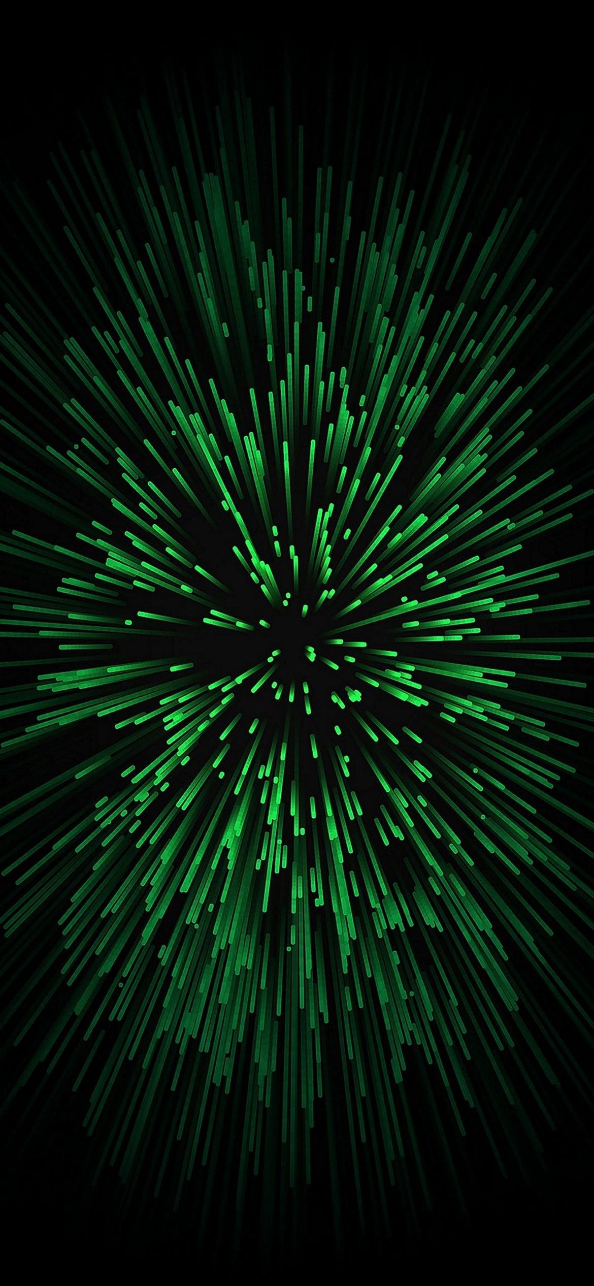 緑の大量の線の1170 x 2532 / スマホ壁紙