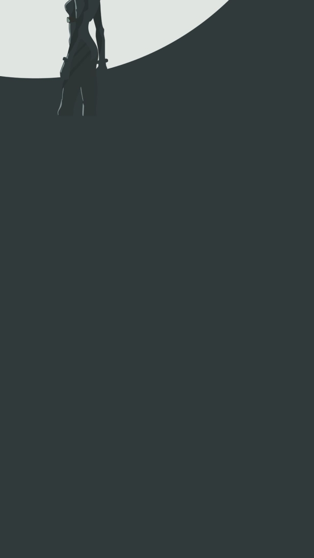 綾波レイと満月 エヴァの640 x 1136 / スマホ壁紙