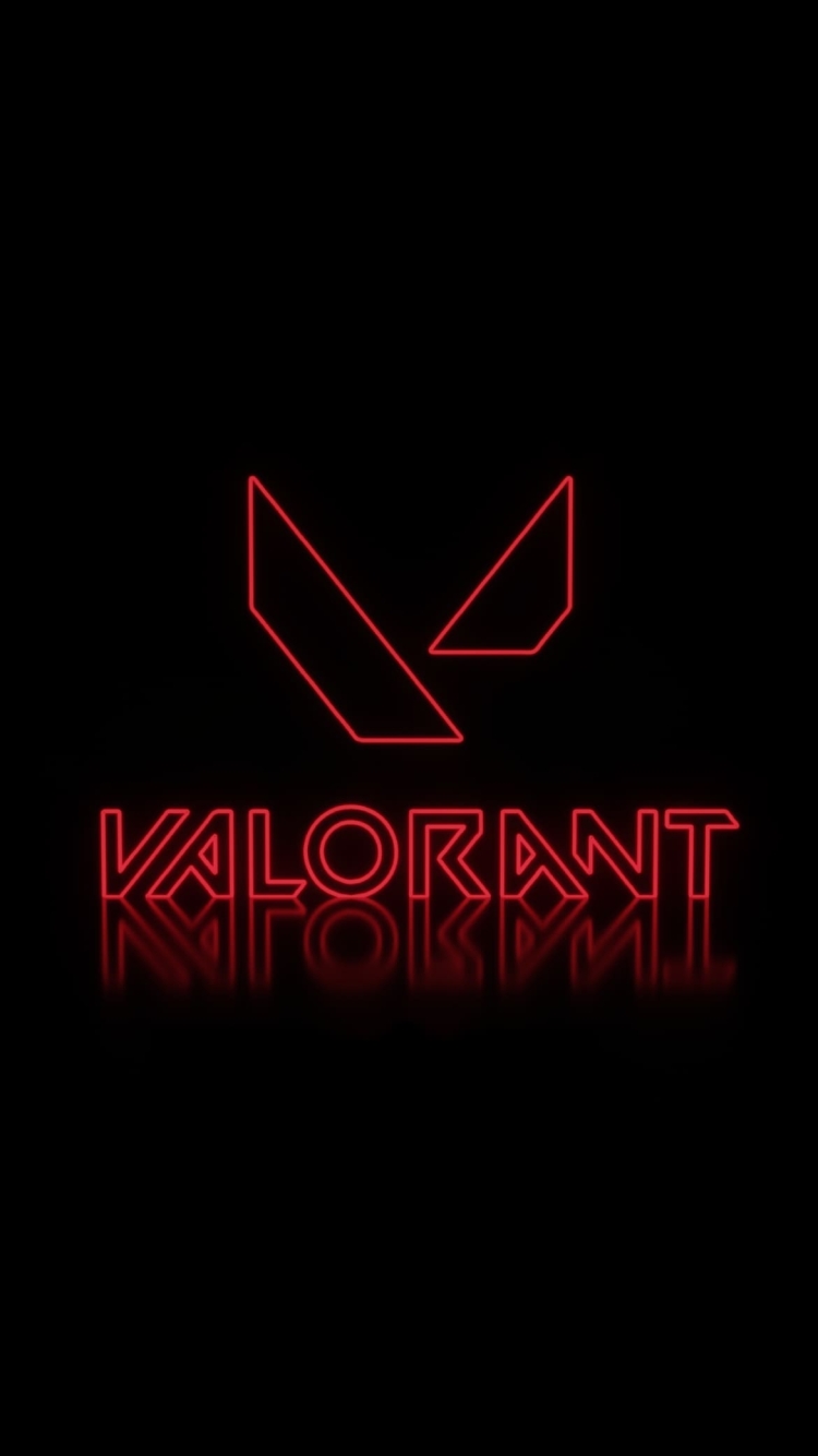 VALORANT かっこいい赤いロゴの750 x 1334 / スマホ壁紙