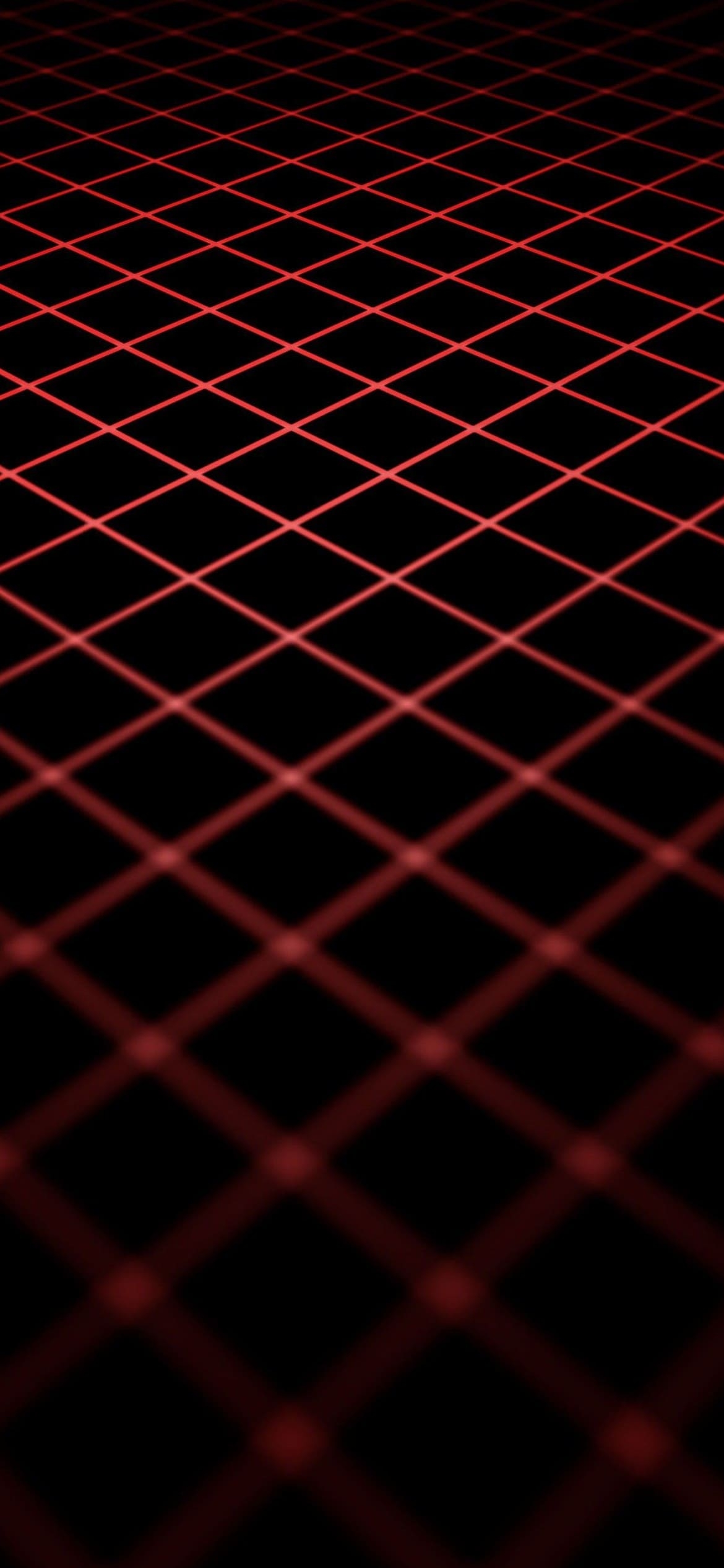 赤い線 菱形 黒の背景の1170 x 2532 / スマホ壁紙