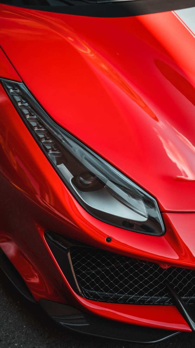 かっこいい赤い車 クローズアップの750 x 1334 / スマホ壁紙