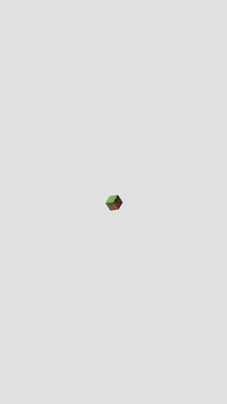 マインクラフト ミニマル キューブの750 x 1334 / スマホ壁紙