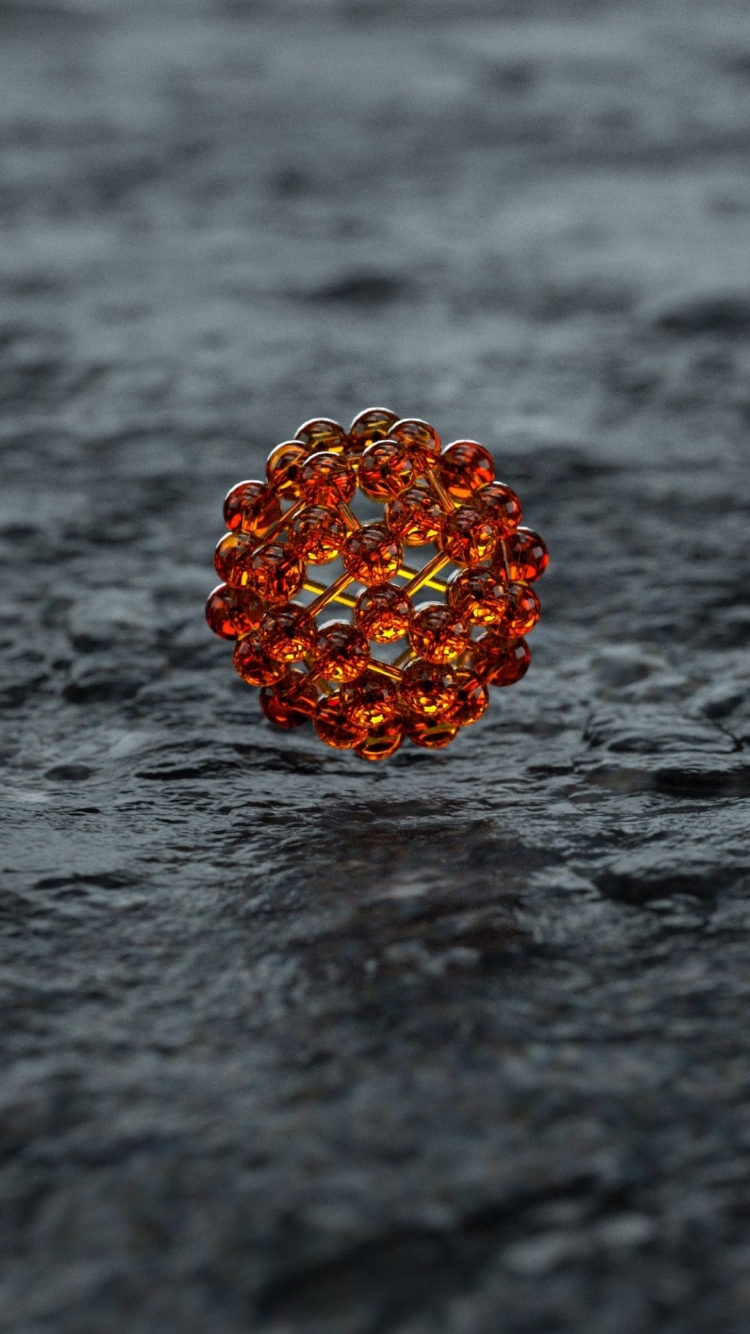 CG 赤い球体の集合体の750 x 1334 / スマホ壁紙