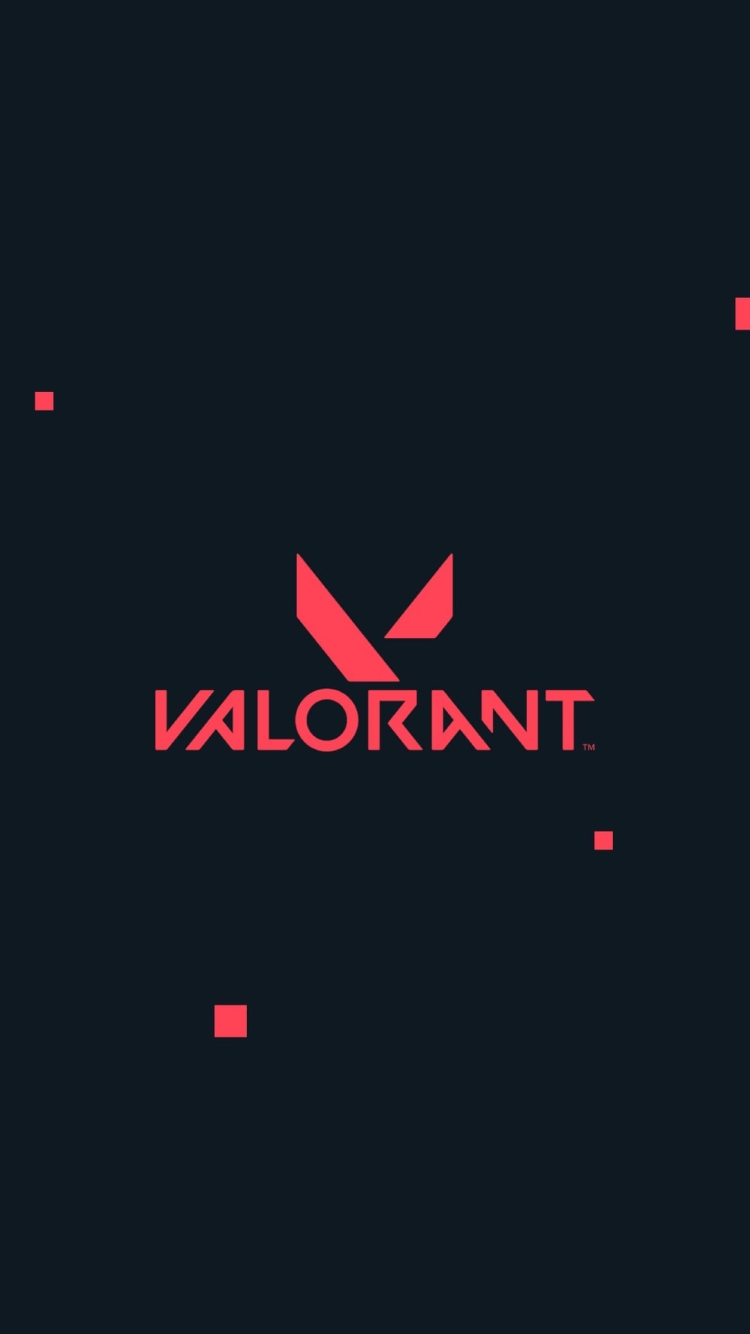 紺の背景 VALORANTのロゴの750 x 1334 / スマホ壁紙