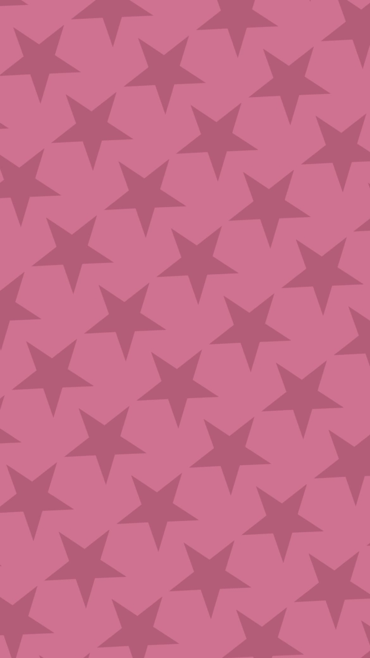 可愛いピンク 2色 星 パターンの750 x 1334 / スマホ壁紙