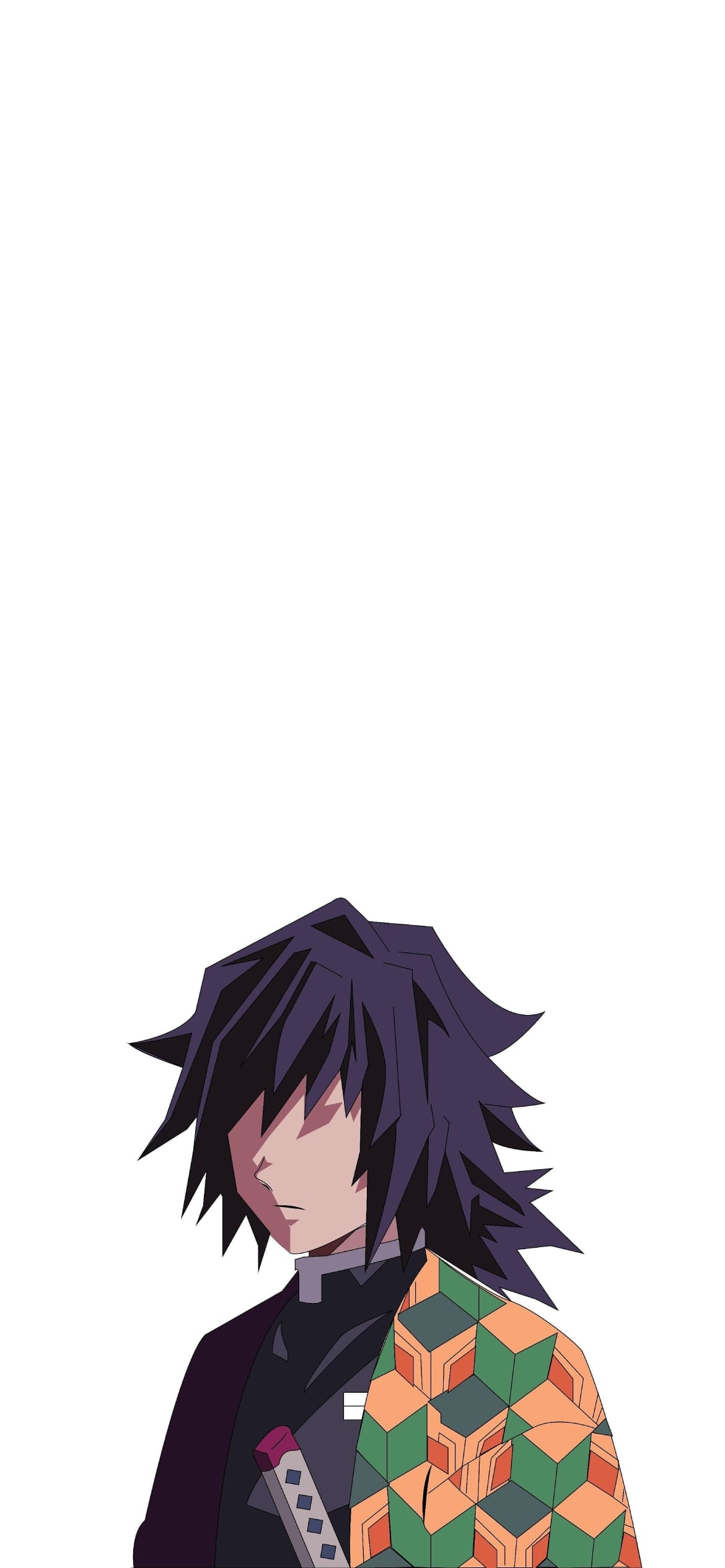 鬼滅の刃 冨岡義勇 ベクターの1170 x 2532 / スマホ壁紙