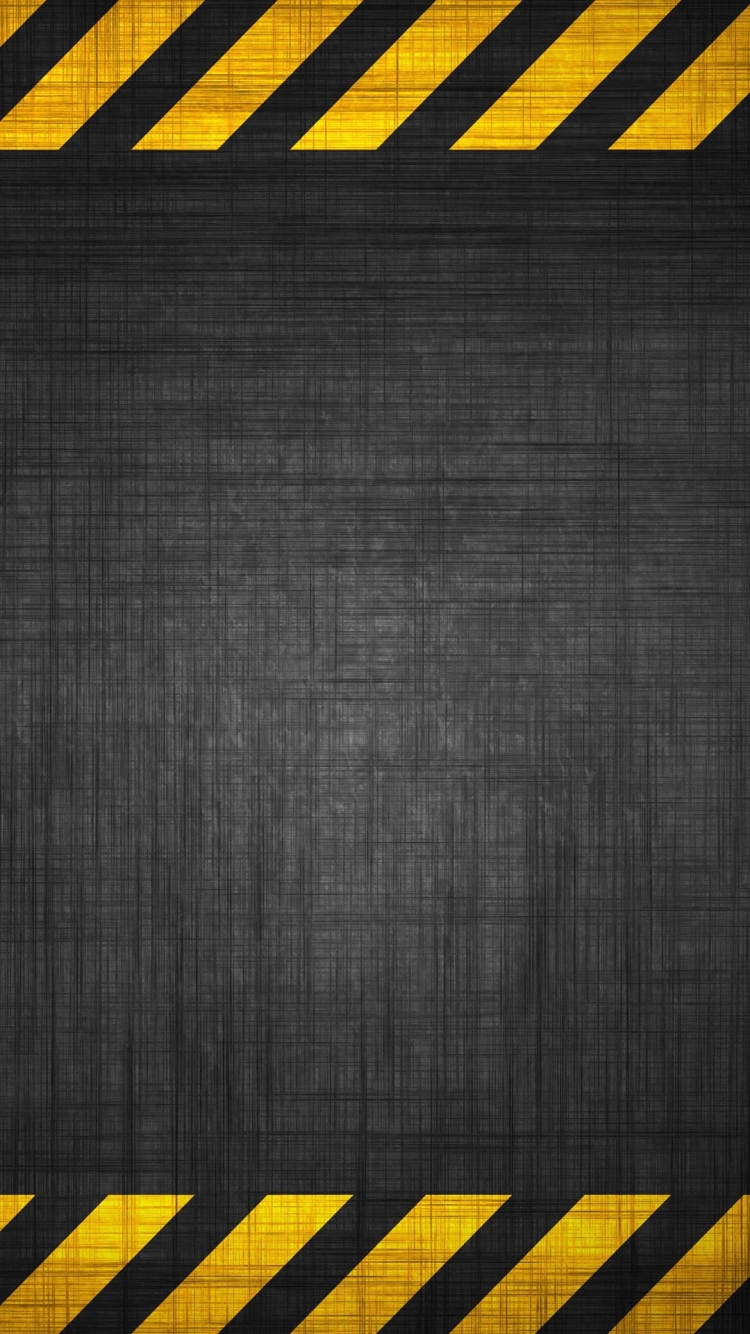 黄色・黒の斜線の750 x 1334 / スマホ壁紙