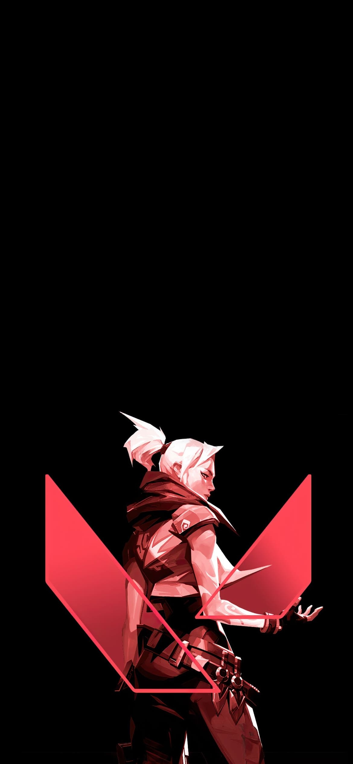 VALORANT かっこいいJETT ジェット 赤の1170 x 2532 / スマホ壁紙