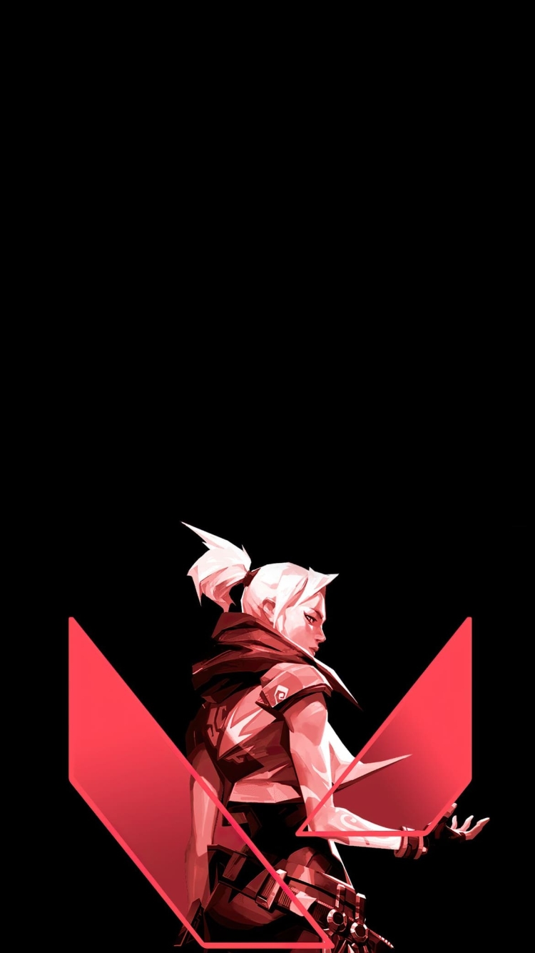 VALORANT かっこいいJETT ジェット 赤の750 x 1334 / スマホ壁紙