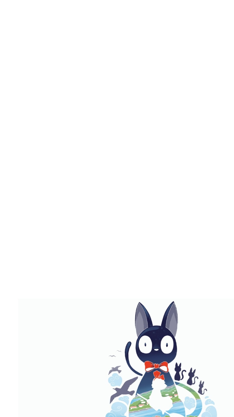 魔女の宅急便 黒猫のジジ キキ ジブリの750 x 1334 / スマホ壁紙