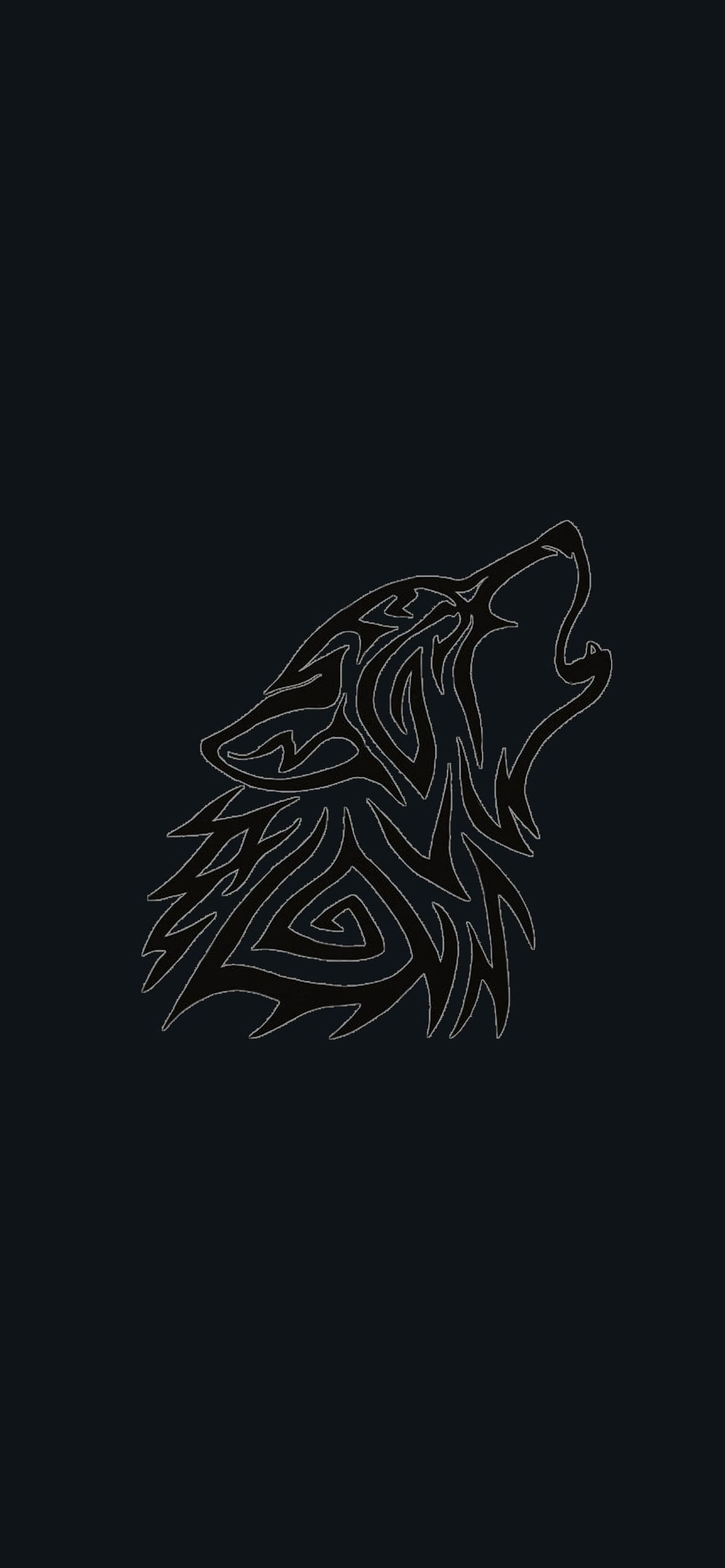 かっこいい狼のアートワークの1170 x 2532 / スマホ壁紙