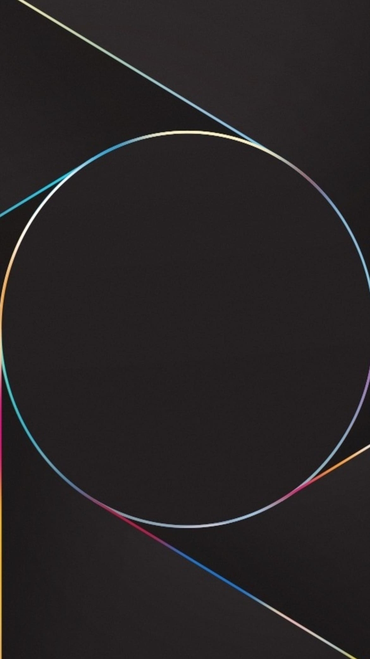 虹色のグラデーションの楕円の750 x 1334 / スマホ壁紙