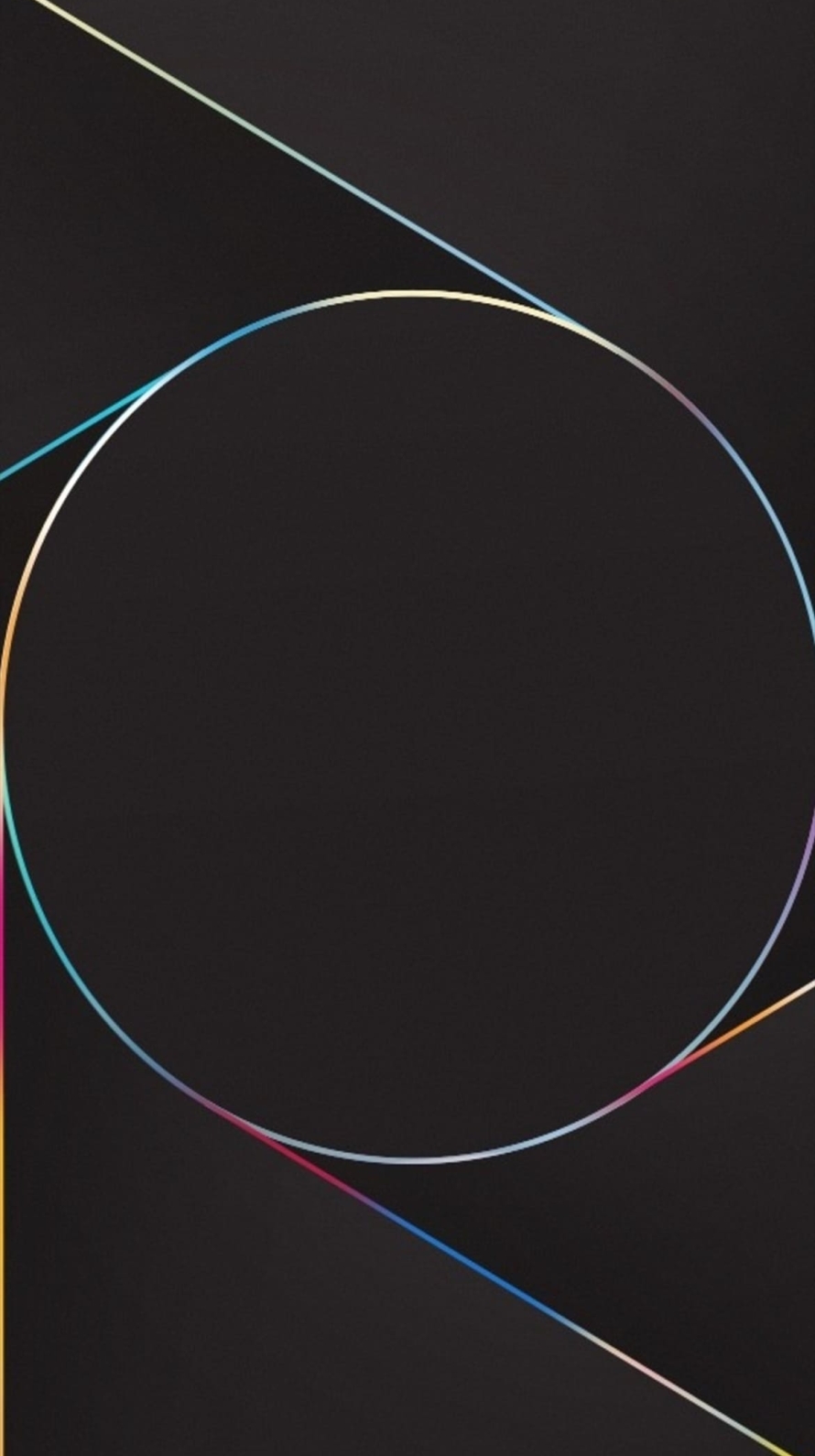 虹色のグラデーションの楕円の890 x 1590 / スマホ壁紙
