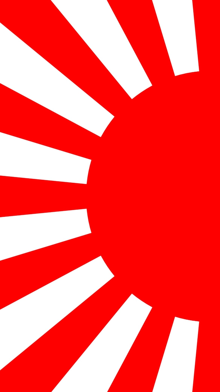 かっこいい旭日旗 国旗の750 x 1334 / スマホ壁紙
