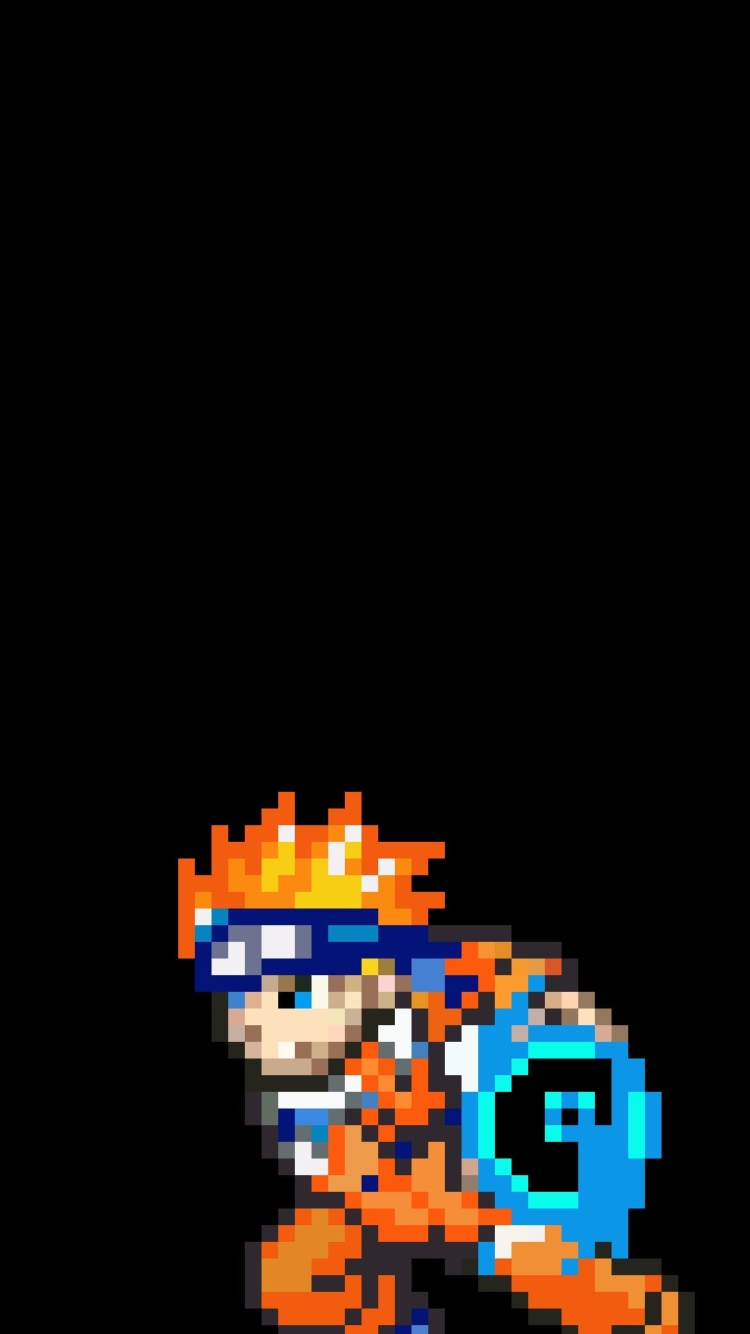 螺旋丸 ナルト ドット絵の750 x 1334 / スマホ壁紙