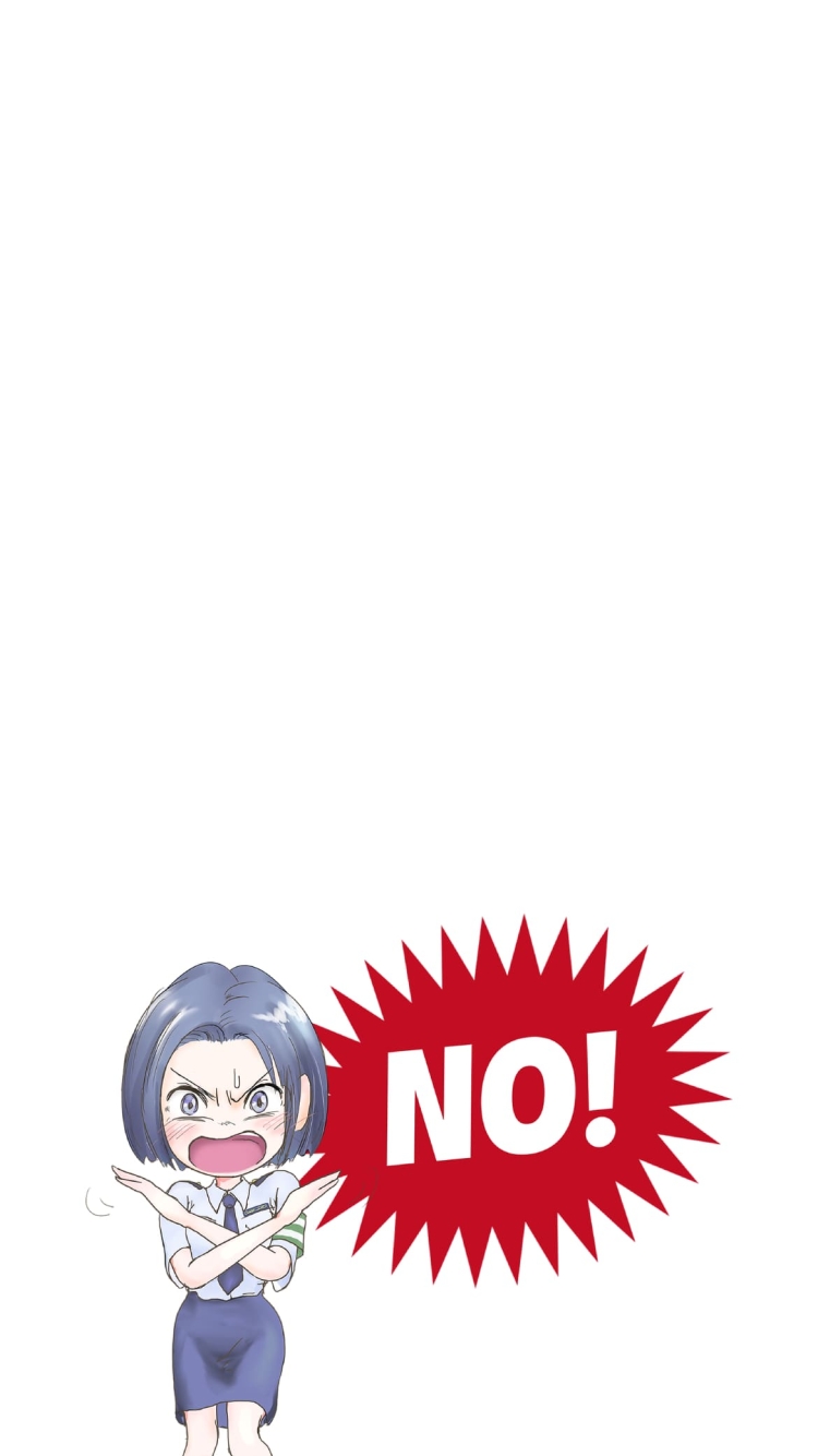 NO! 駄目! NG!の750 x 1334 / スマホ壁紙