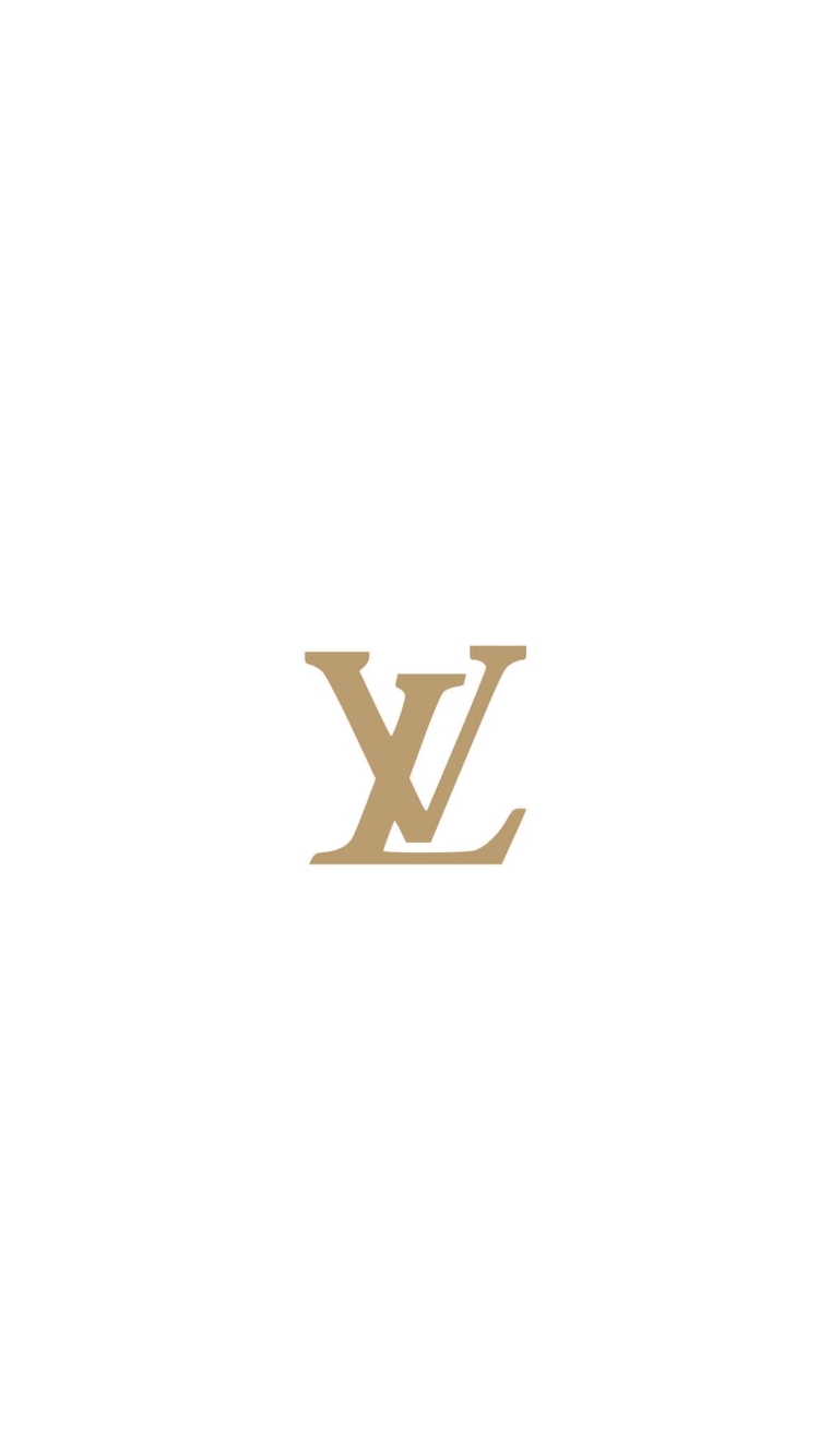 金色のルイ・ヴィトンのロゴの750 x 1334 / スマホ壁紙