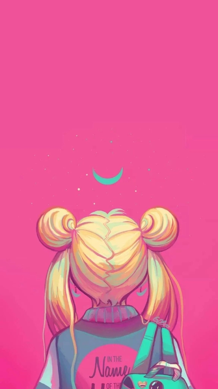 セーラームーン ピンクの750 x 1334 / スマホ壁紙