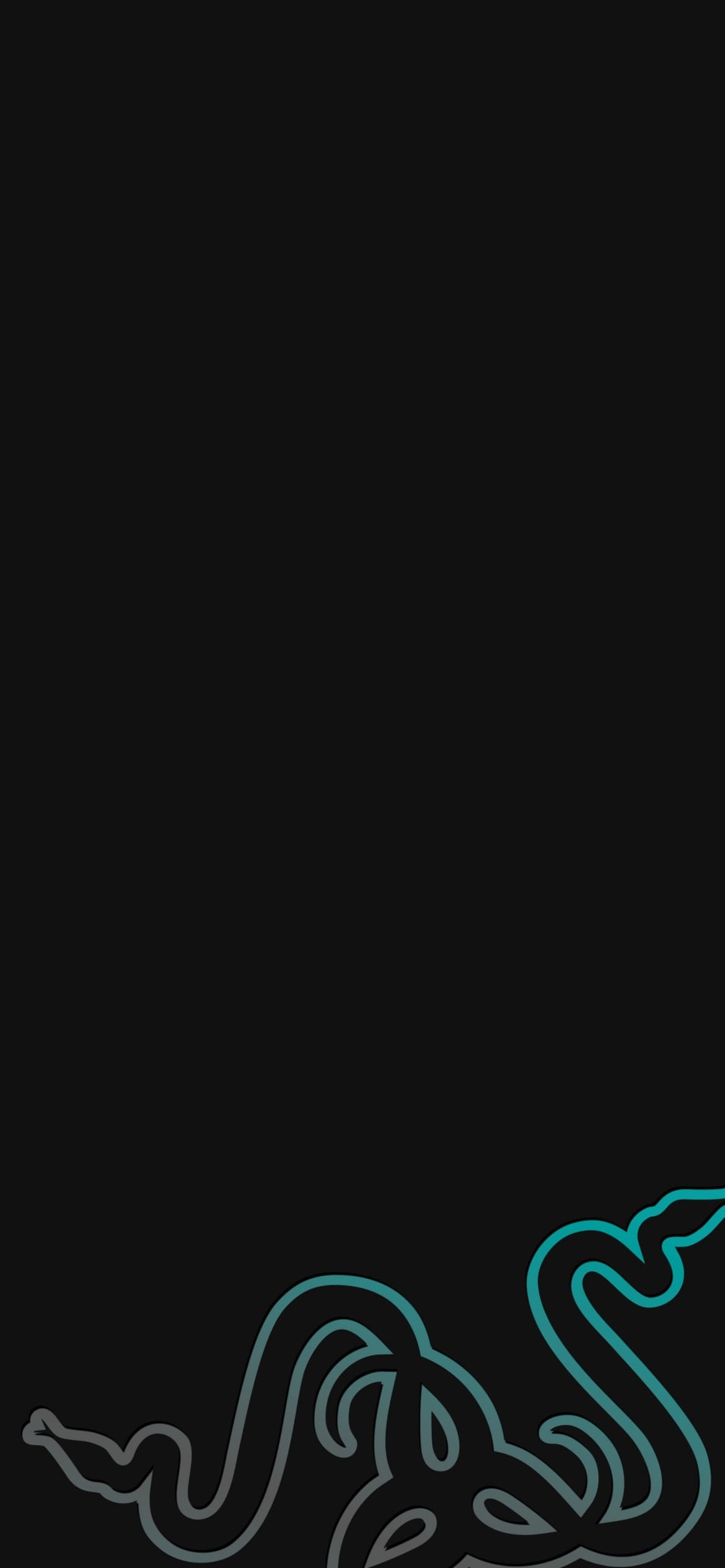 綺麗な緑色のグラデーションのRAZERのロゴの1170 x 2532 / スマホ壁紙