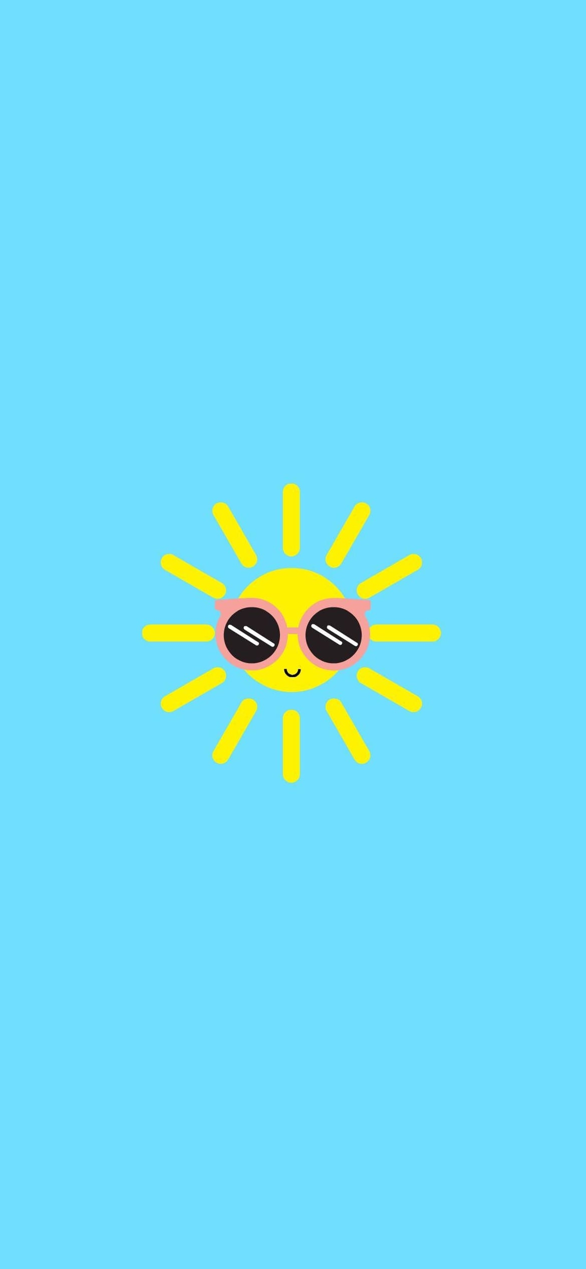 常夏 太陽 サングラスの1170 x 2532 / スマホ壁紙