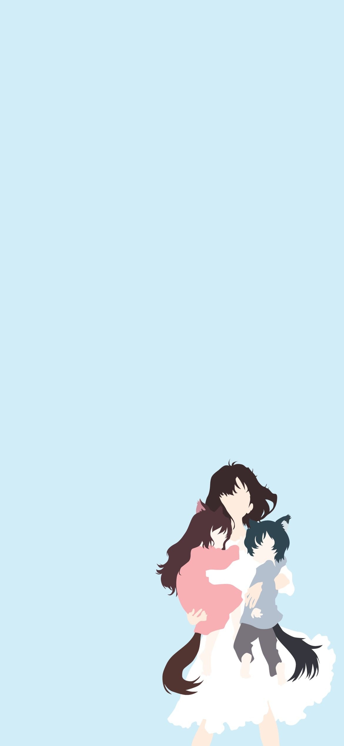 おおかみこどもの雨と雪の1170 x 2532 / スマホ壁紙