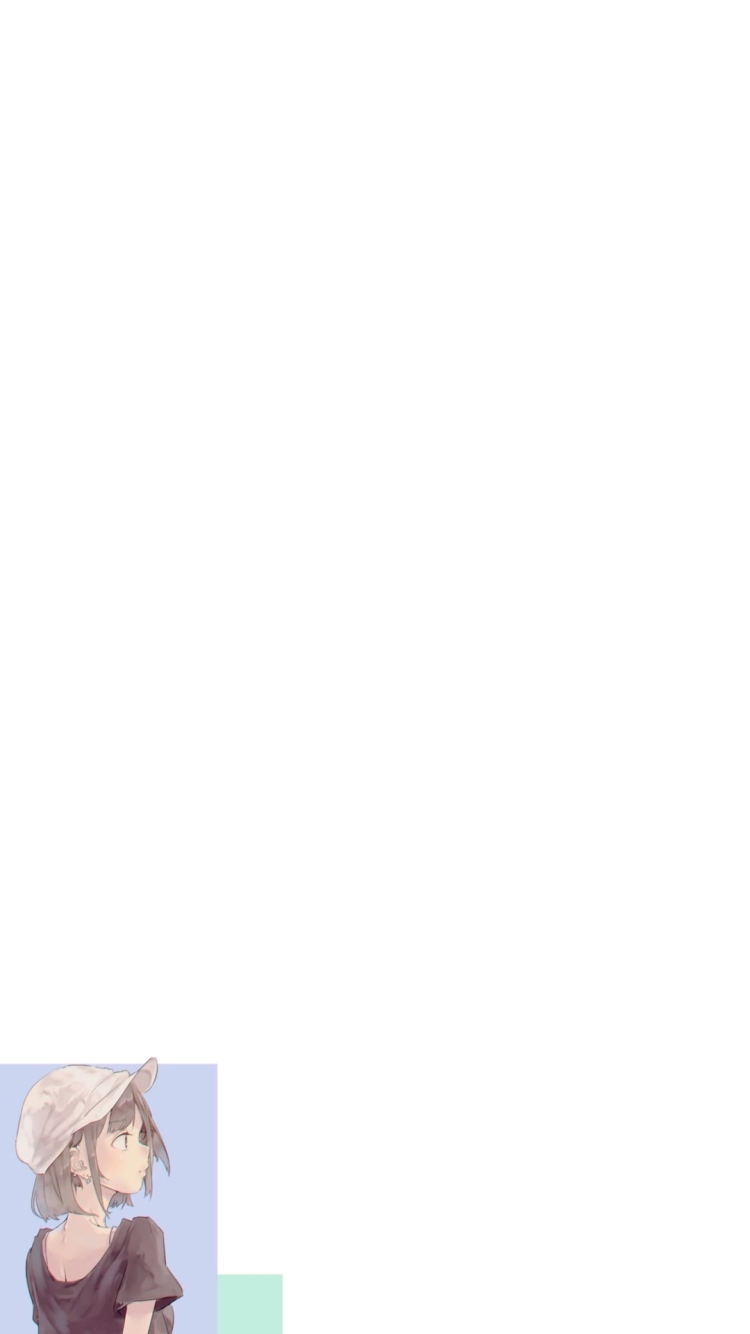 帽子を被った可愛い女の子の750 x 1334 / スマホ壁紙