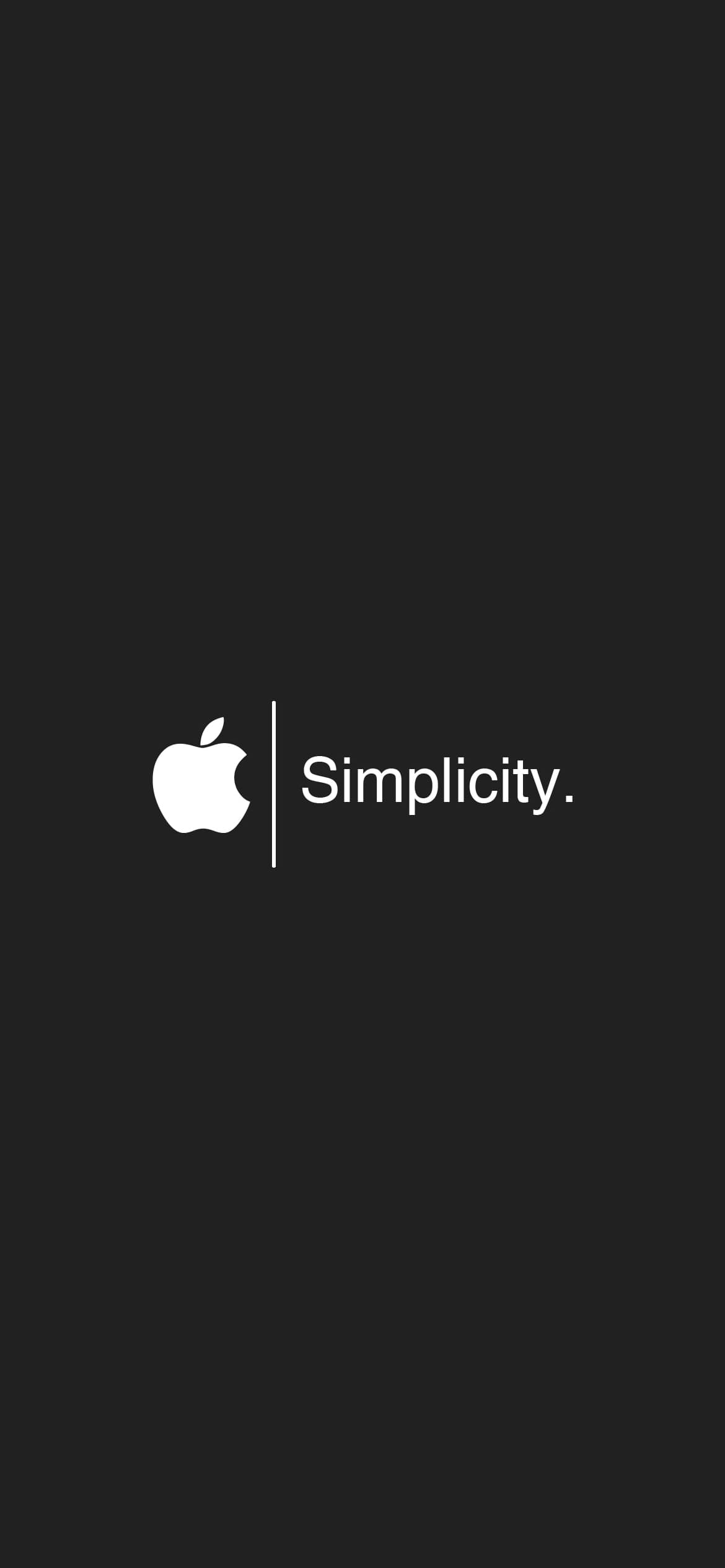 Appleのロゴ Simplicityの1170 x 2532 / スマホ壁紙