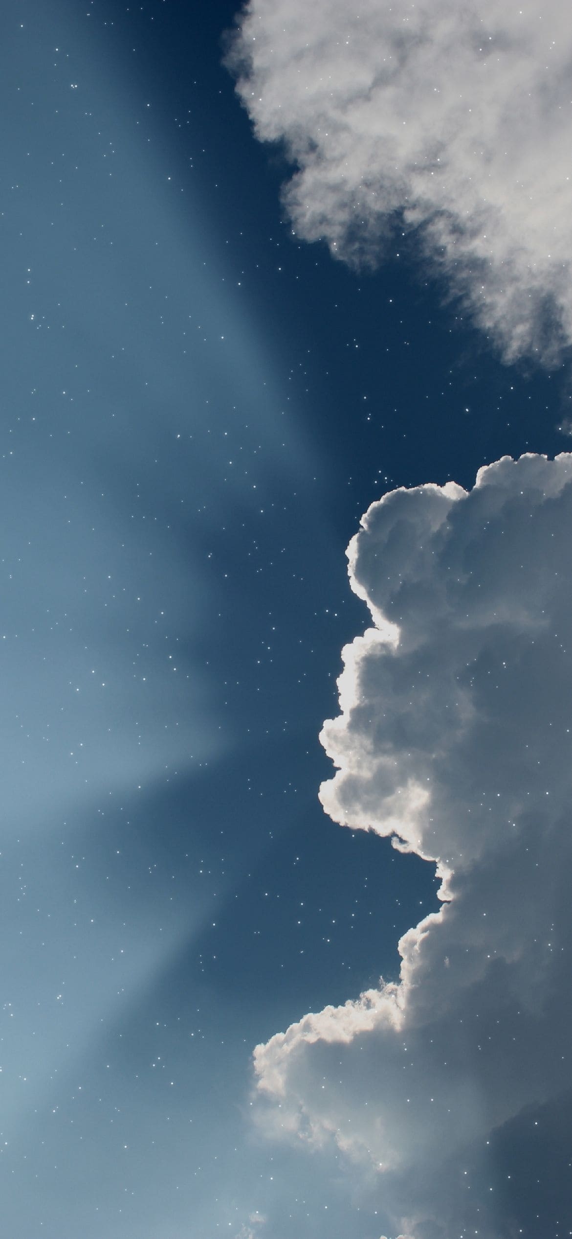 青空と白い雲の1170 x 2532 / スマホ壁紙