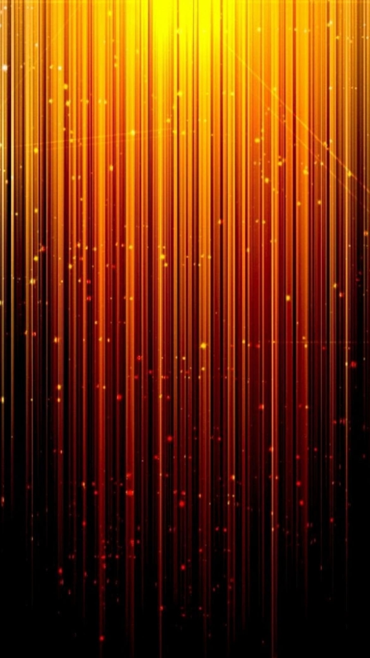 光るオレンジのボーダーの750 x 1334 / スマホ壁紙