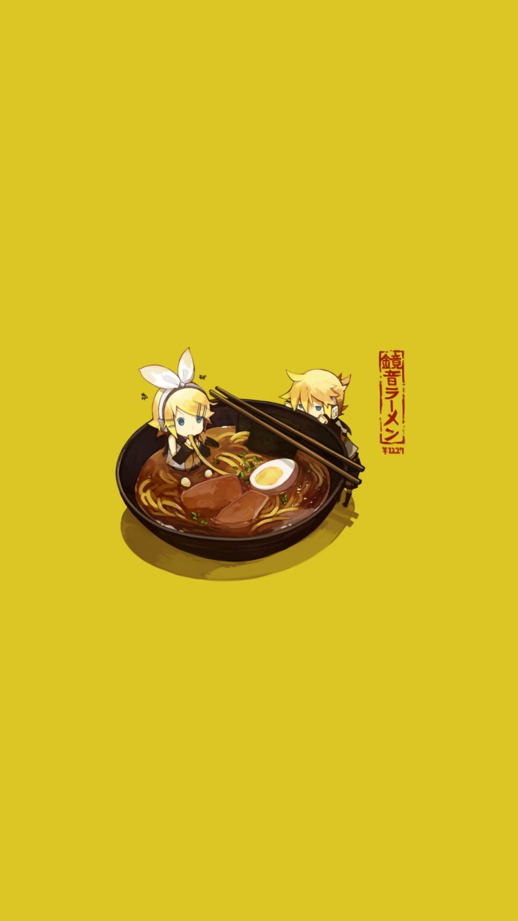 鏡音リン 鏡音レン 鏡音ラーメンの750 x 1334 / スマホ壁紙