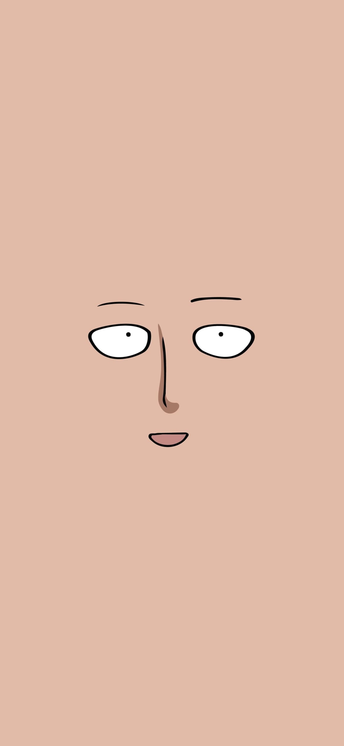 ワンパンマン 画面いっぱいのサイタマの顔の1170 x 2532 / スマホ壁紙