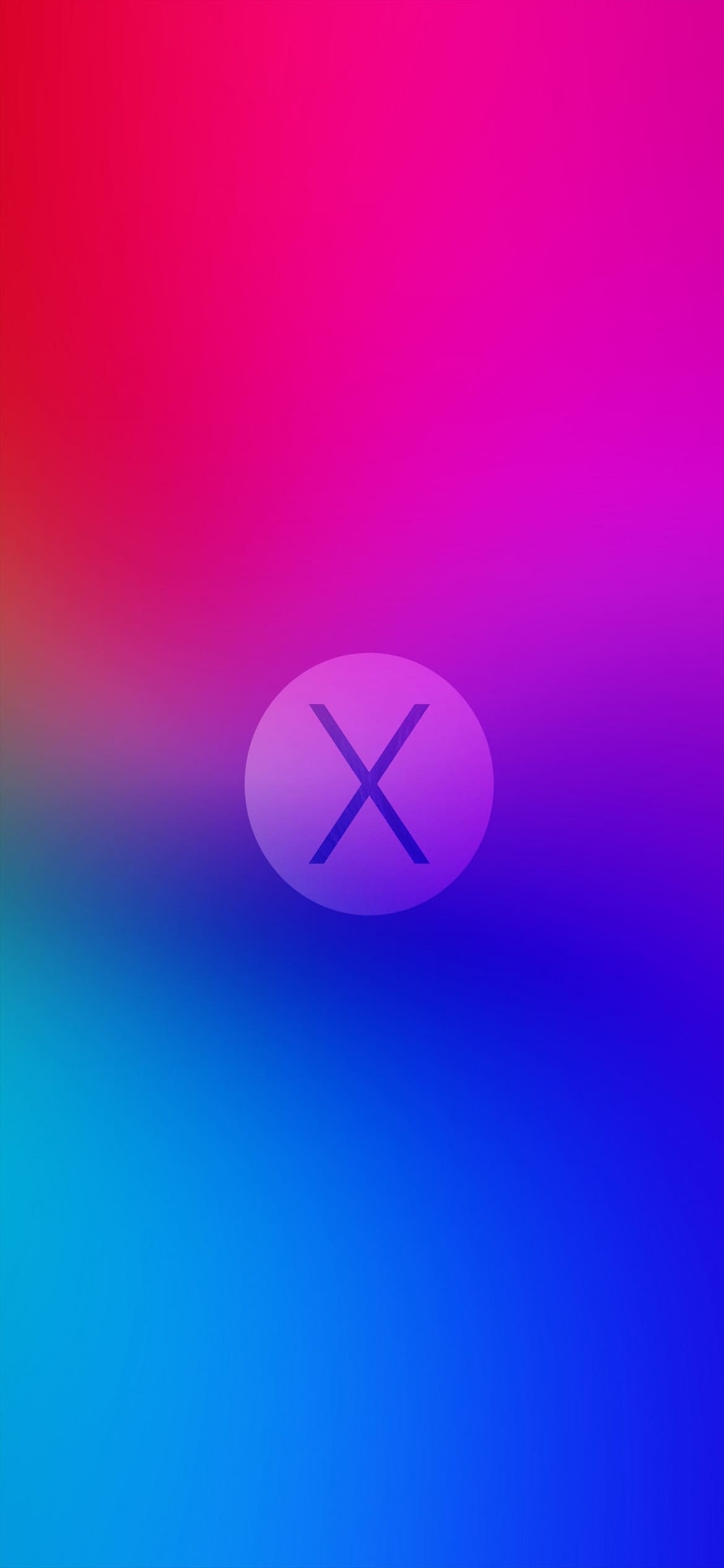 赤と青のグラデーション Xの1170 x 2532 / スマホ壁紙