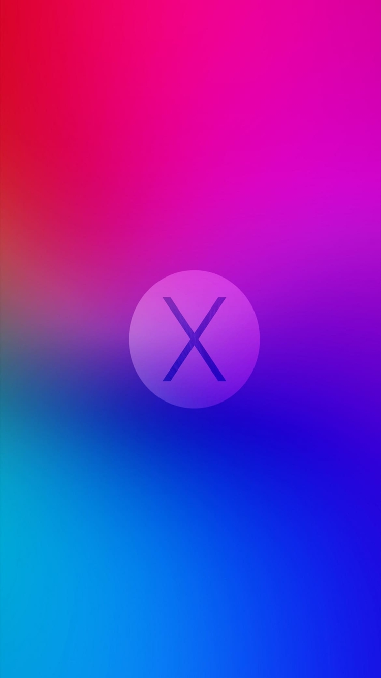 赤と青のグラデーション Xの750 x 1334 / スマホ壁紙