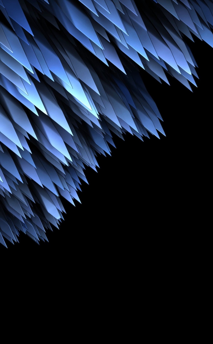 青い鋭利な突起物の740 x 1196 / スマホ壁紙