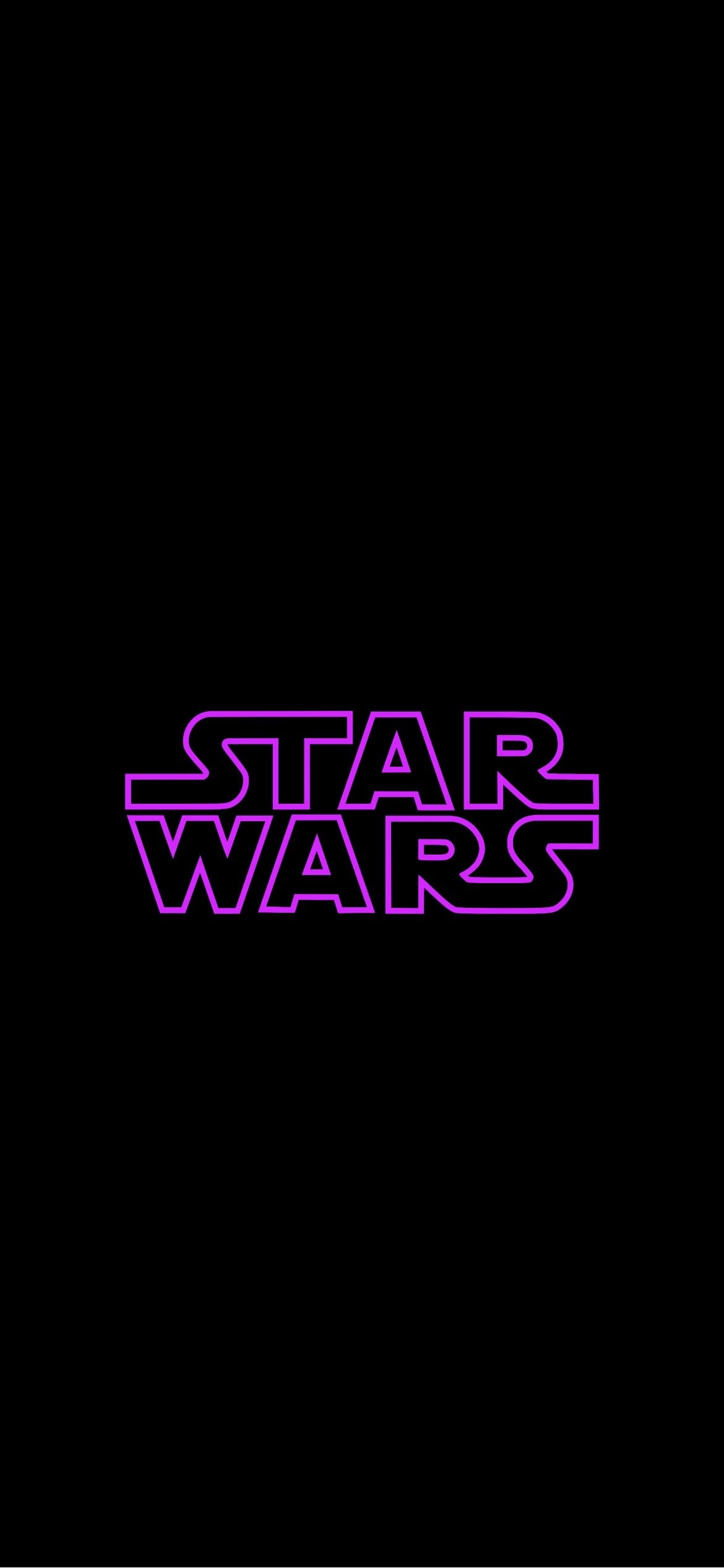 STAR WARS 赤紫のロゴの1170 x 2532 / スマホ壁紙