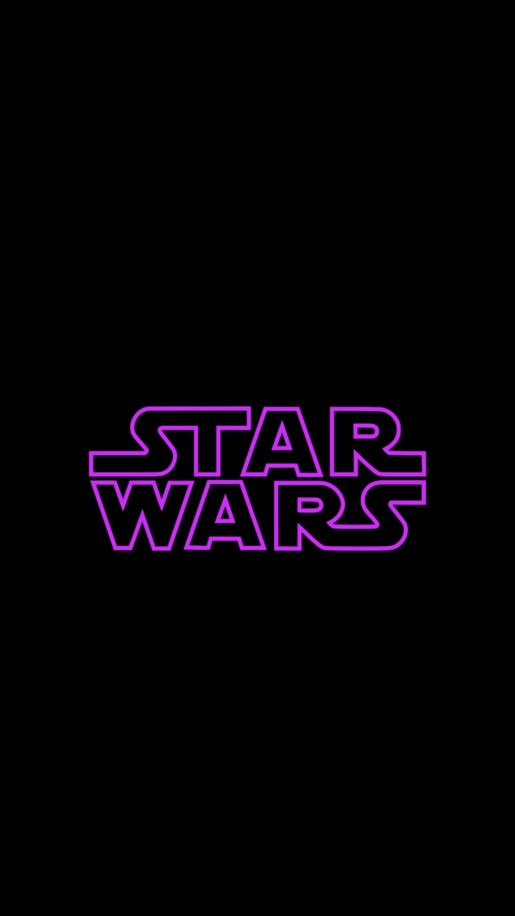 STAR WARS 赤紫のロゴの750 x 1334 / スマホ壁紙