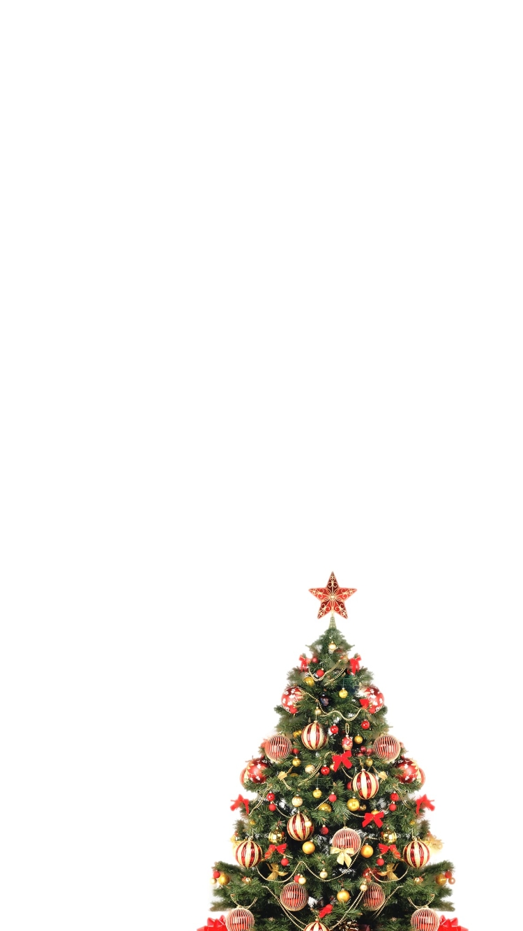 クリスマスツリーの750 x 1334 / スマホ壁紙