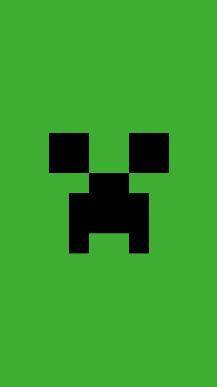 マインクラフト クリーパー 緑の750 x 1334 / スマホ壁紙