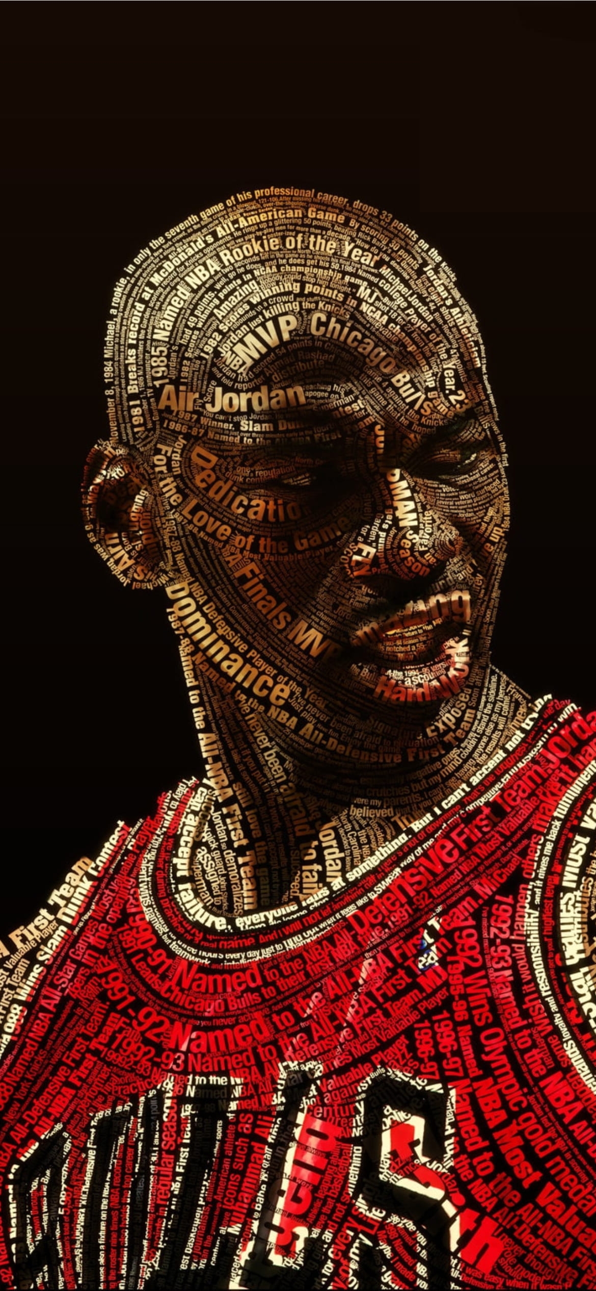 マイケル・ジョーダン MJ デジタルアートの1170 x 2532 / スマホ壁紙