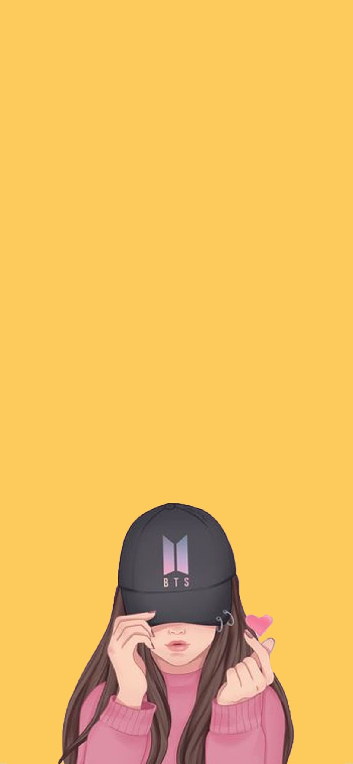 BTS 女の子 イラストの1170 x 2532 / スマホ壁紙