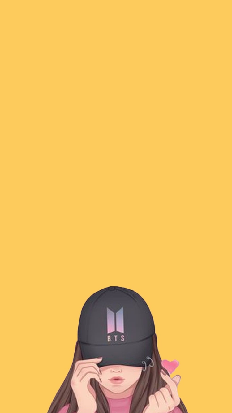 BTS 女の子 イラストの750 x 1334 / スマホ壁紙