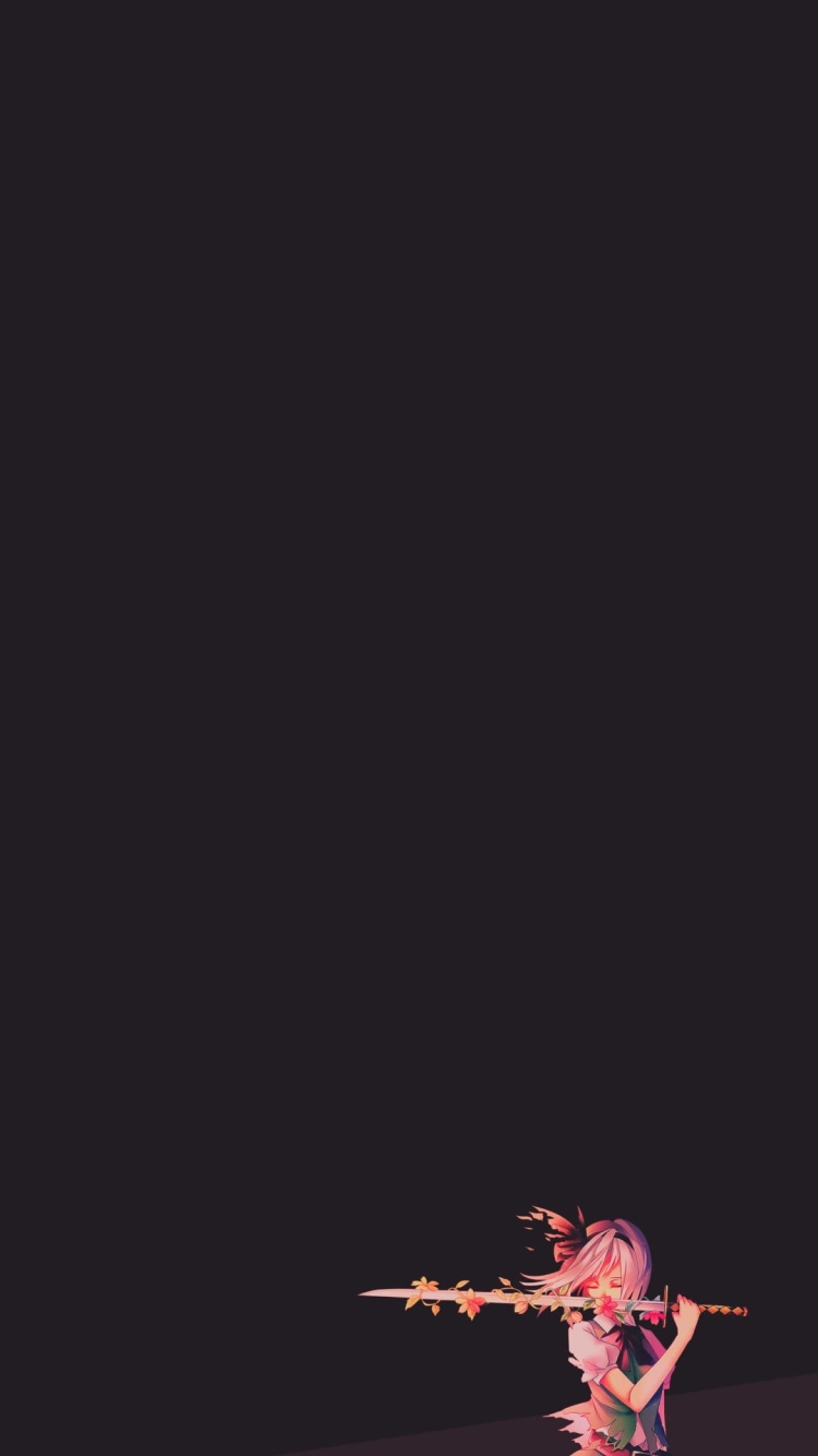 東方 剣を持った女の子の750 x 1334 / スマホ壁紙