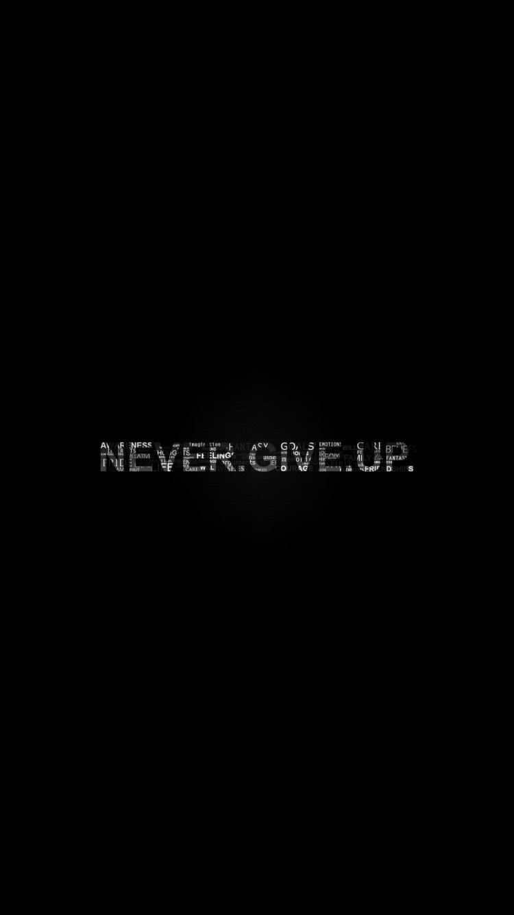 NEVER GIVE UP タイポグラフィの750 x 1334 / スマホ壁紙
