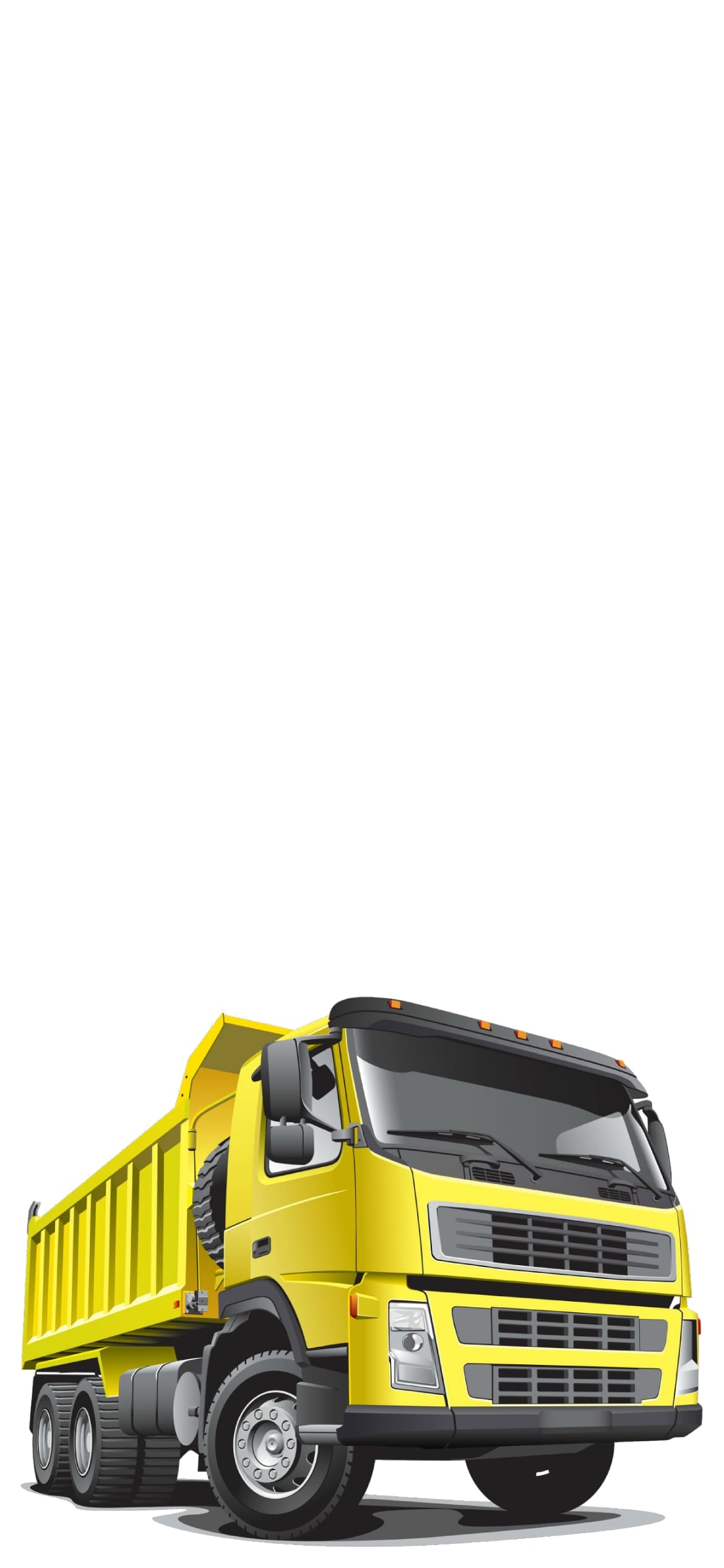 黄色い工事用のトラックの1170 x 2532 / スマホ壁紙